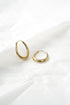 OVAL HOOP EARRINGS GOLD